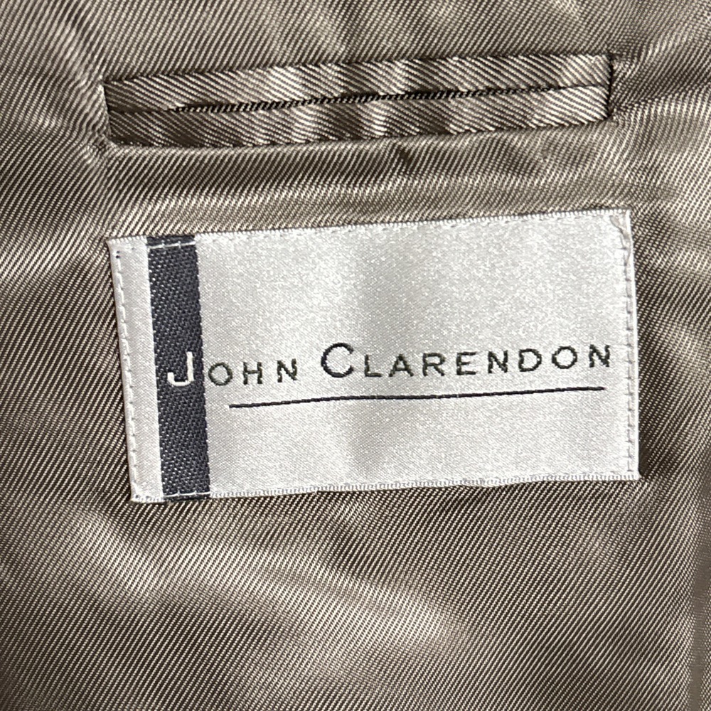 Vintage Clarendon Sport Coat 46R Brown Glen Check Lambswool Blazer Jacket Tweed - Picture 8 of 11